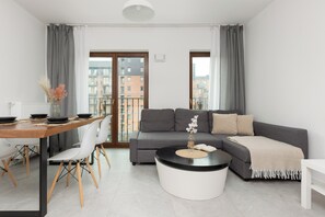 Apartment, 1 Schlafzimmer, Küche | 1 Schlafzimmer, Bettwäsche