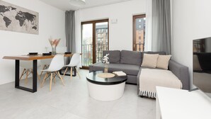 Apartment, 1 Schlafzimmer, Küche | 1 Schlafzimmer, Bettwäsche