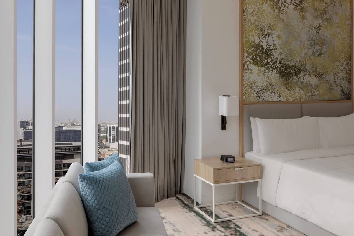 Minibar, in-room safe, desk, blackout curtains