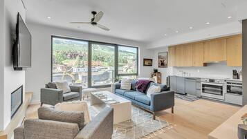 TV connectée, cheminée