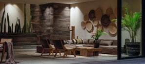 Four Bedroom Private Pool Villa with Fully Equipped Kitchen | Living area | 55-inch Smart TV with cable channels -  Black Villas Canggu Beach by OXO (Canggu)
