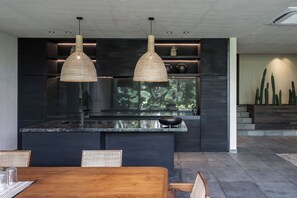 Exclusive Villa, 4 Bedrooms, Private Pool | Private kitchen | Espresso maker, coffee/tea maker, electric kettle - Black Villas Canggu Beach by OXO (Canggu)