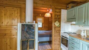 Fridge, microwave, cookware/dishes/utensils