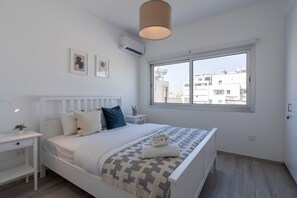 2 bedrooms, iron/ironing board, free WiFi, bed sheets - Hermes: Your Modern 2-Bedroom Oasis in the Heart of Larnaca (Larnaca)