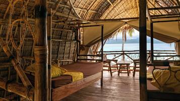 Private beach, white sand, free beach cabanas, beach shuttle