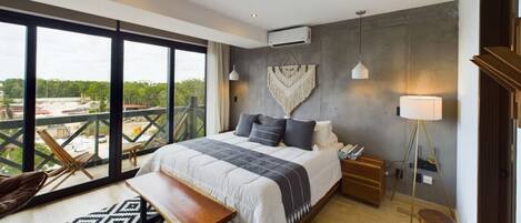 1 bedroom, desk, iron/ironing board, travel crib