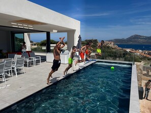 Outdoor pool, a heated pool