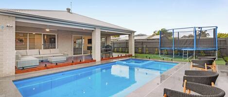 Outdoor pool, a heated pool