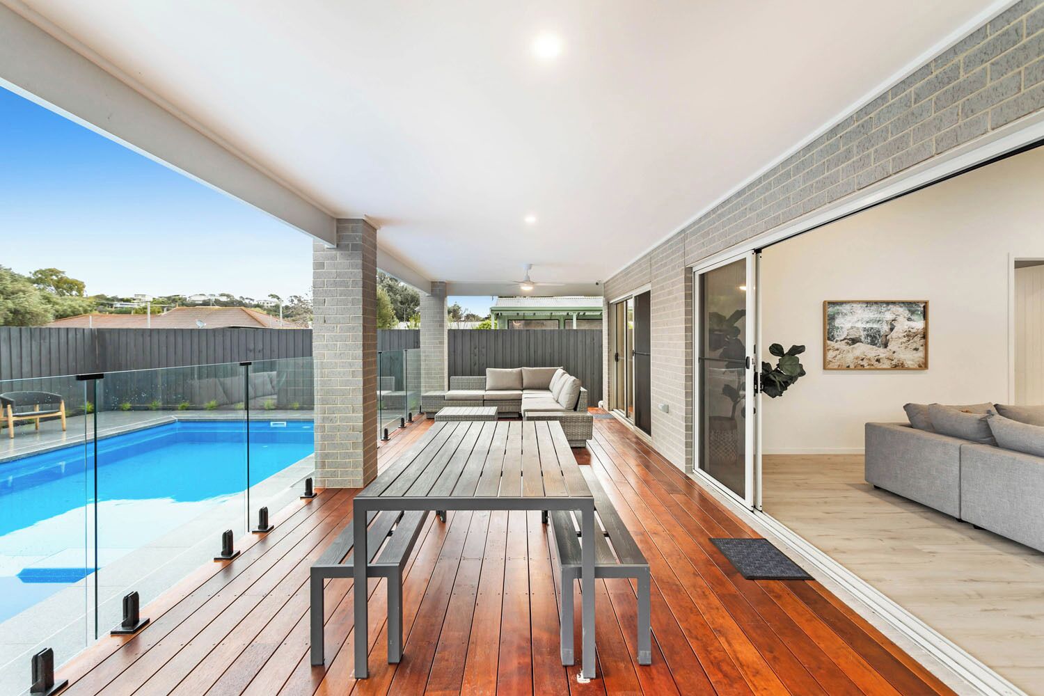 Piscine extérieure, piscine chauffée