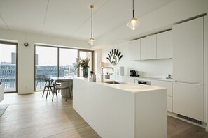 Fridge, oven, stovetop, dishwasher