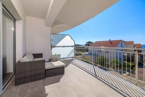 Terrace/patio - Studio with balcony and air conditioning (Crikvenica)