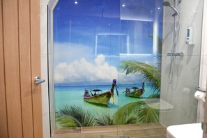 Exclusive Double Room, Ensuite | Bathroom | Shower, hydromassage showerhead, towels - The Arundell Hotel (Boston)