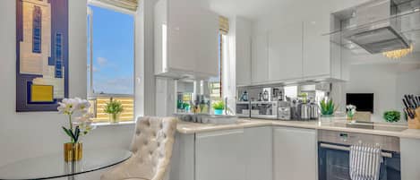 Fridge, oven, dishwasher, electric kettle