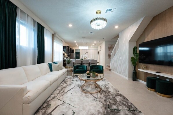 Villa, 5 chambres | Aire de séjour