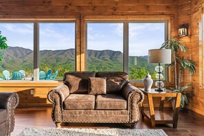 Cabin, Multiple Bedrooms | Living area - Breathtaking Views 10 Bedroom Cabin by Heavenly Views Resort (Sevierville)