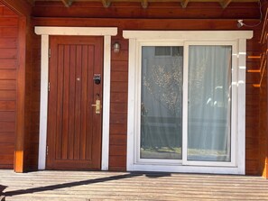 Front of property - Log House AB (Seto)