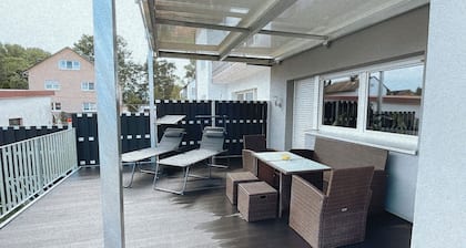 Moderne Ferienwohnung mit Großer Terrasse im Fränkischen Seenland