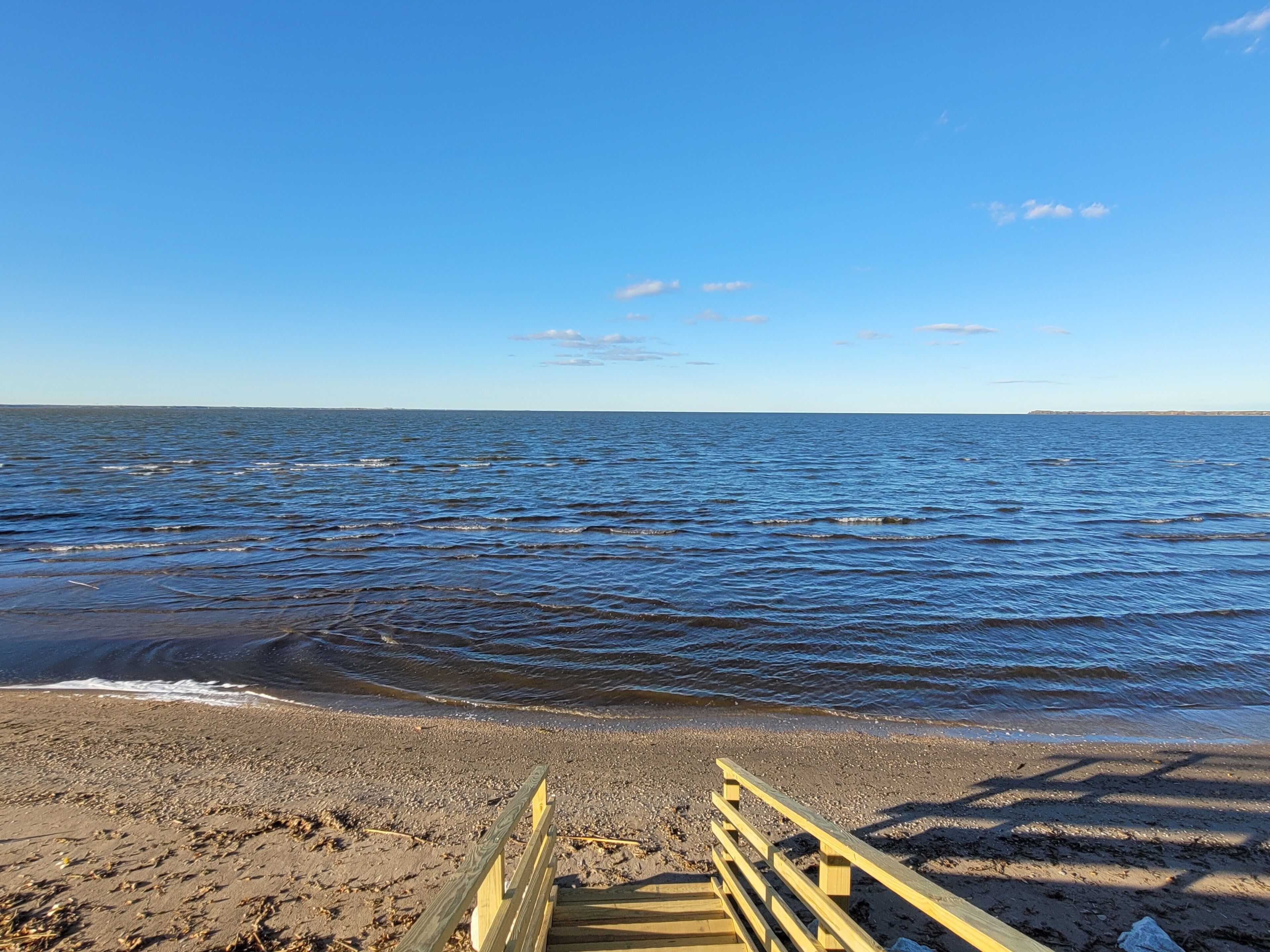 On the beach, sun loungers, beach towels