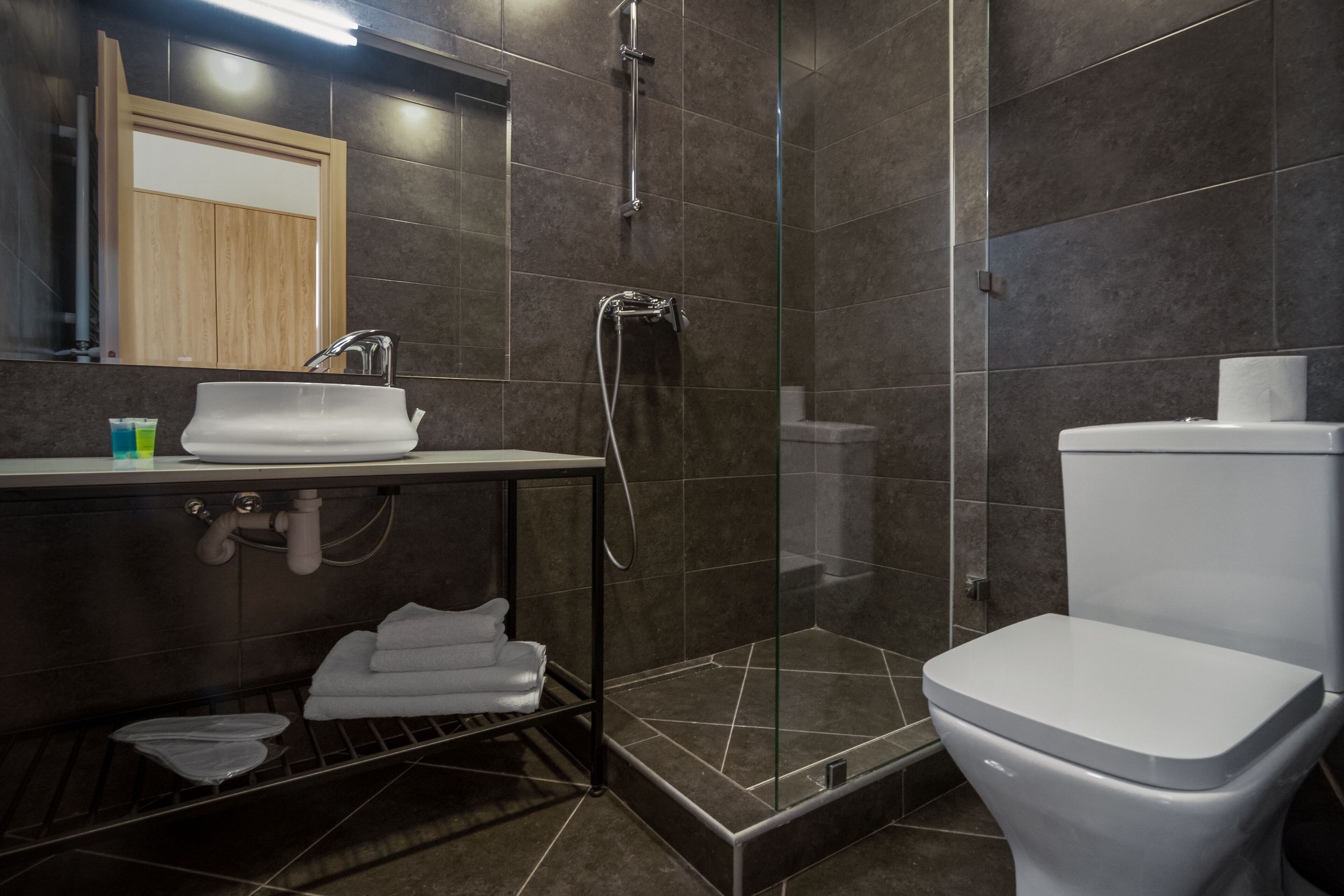 Camera Standard, 2 letti singoli, non fumatori, vista montagna | Bagno | Set di cortesia gratuito, asciugacapelli, accappatoio, pantofole
