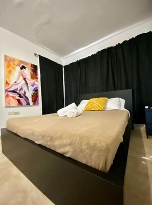 2 bedrooms, iron/ironing board, travel crib, WiFi