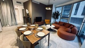 apartman, 3 hálószobával, erkély | Nappali | Okostévé, Netflix és streamszolgáltatások