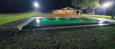 Outdoor pool, a heated pool