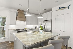 Fridge, microwave, oven, stovetop - Waterfront Bay View Retreat • High Tide Fairhope - Private Pier/Screened Porch (Fairhope)