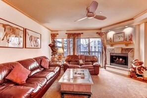 TV, fireplace, DVD player - 3BR Condo Near the Ski Lifts | Hot Tub, Pool (Beaver Creek)
