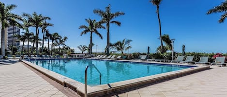 屋外プール、温水プール