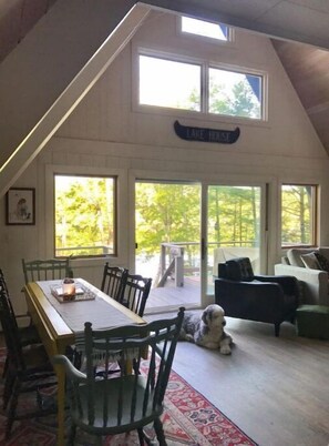 Interior - Direct Waterfront, Year-Round, A-Frame Cabin (Antrim)