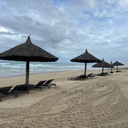 Private beach, white sand, free beach shuttle, sun loungers