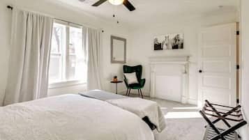 2 bedrooms, iron/ironing board, travel cot, WiFi