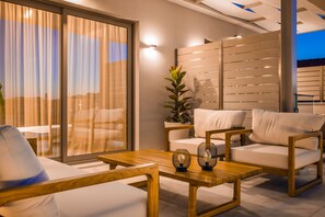 Panoramic Suite, 1 Bedroom, Sea View | Terrace/patio - Piazza Suites  (Kefalonia)