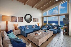 Smart TV, offices - Makahuena 5201 - Top Floor Corner Condo with A/C - 270 Degree Oceanfront Views (Koloa)