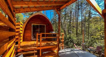 Spa, Sauna & River, Enchanting Hobbit Pod