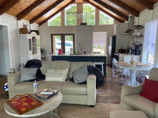 Smart TV, DVD player, ping pong, books