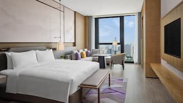 Daunenbettdecken, Minibar, Zimmersafe, Verdunkelungsvorhänge