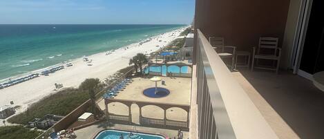 Piscine extérieure, piscine chauffée