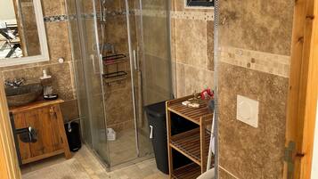 Shower, hair dryer, bidet, soap