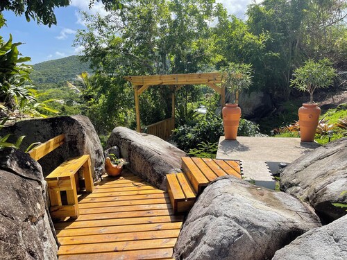 Private 1-acre beach villa with breathtaking views, waking distance from beach