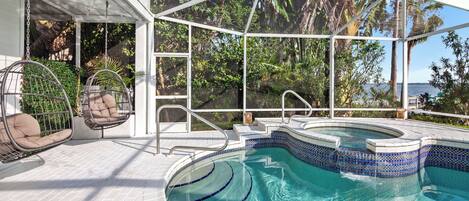 Outdoor pool, a heated pool