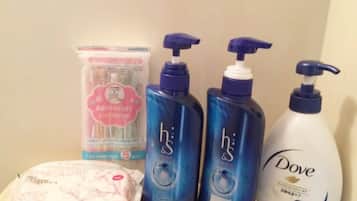 Basic Room, 2 Twin Beds, Non Smoking, Balcony | Bathroom | Combined shower/tub, hair dryer, towels, soap