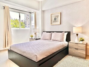 1 غرفة نوم ومكتب ومكواة/لوح كي وواي فاي