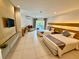 Quarto duplo conforto, 1 quarto, para não fumantes | Roupas de cama premium, frigobar, individualmente mobiliados