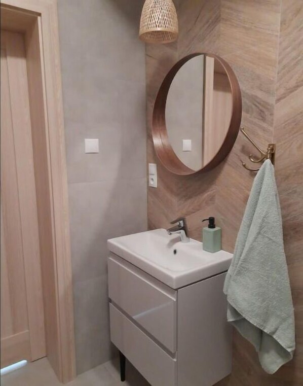 Towels, soap, toilet paper