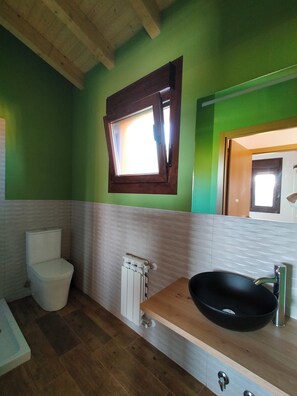 Dusche, Handtücher, Seife, Toilettenpapier