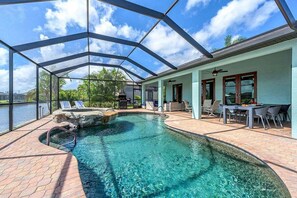 A heated pool