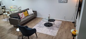 Living area - Newly built 2 bedroom basement apartment in Livingston (Calgary)