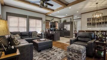 電視、壁爐、電子遊戲、DVD 播放機