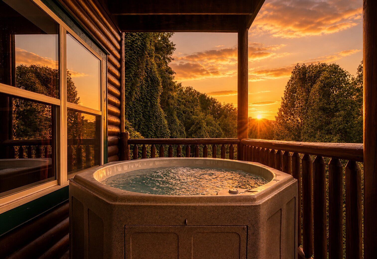 Outdoor spa tub